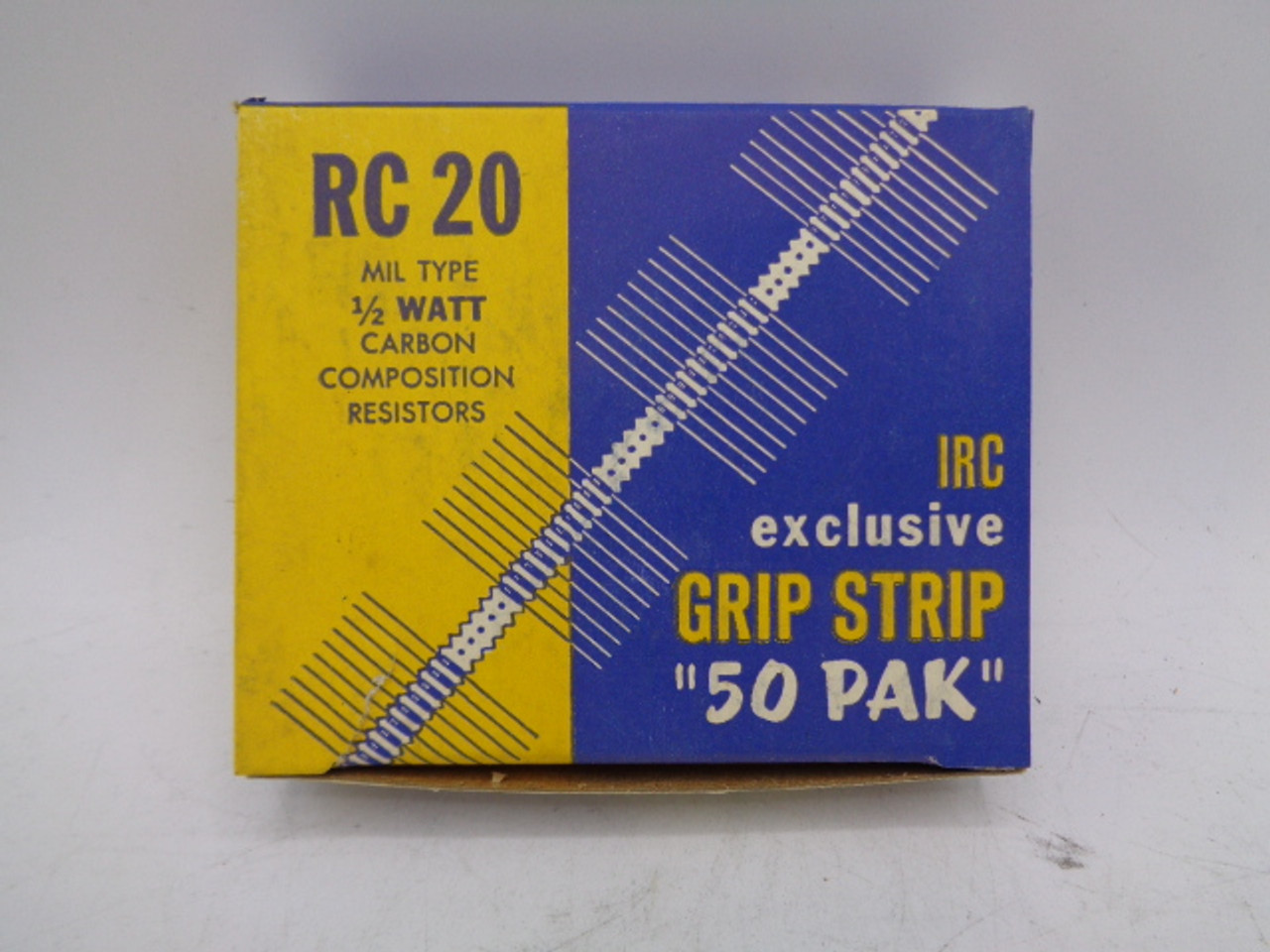 (50) IRC Mil Type RC 20 Carbon Composition Resistors, .5W 2000 Ohm