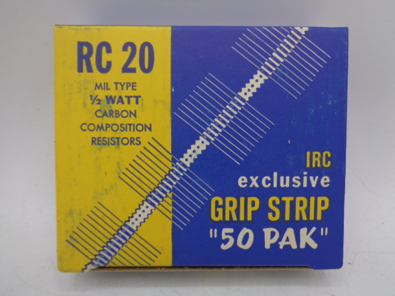 (50) IRC Mil Type RC 20 Carbon Composition Resistors, .5W 3300 Ohm