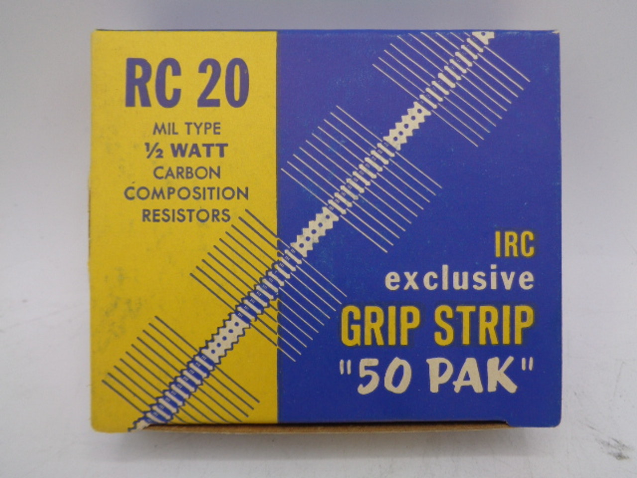 (50) IRC Mil Type RC 20 Carbon Composition Resistors, .5W 470K Ohm