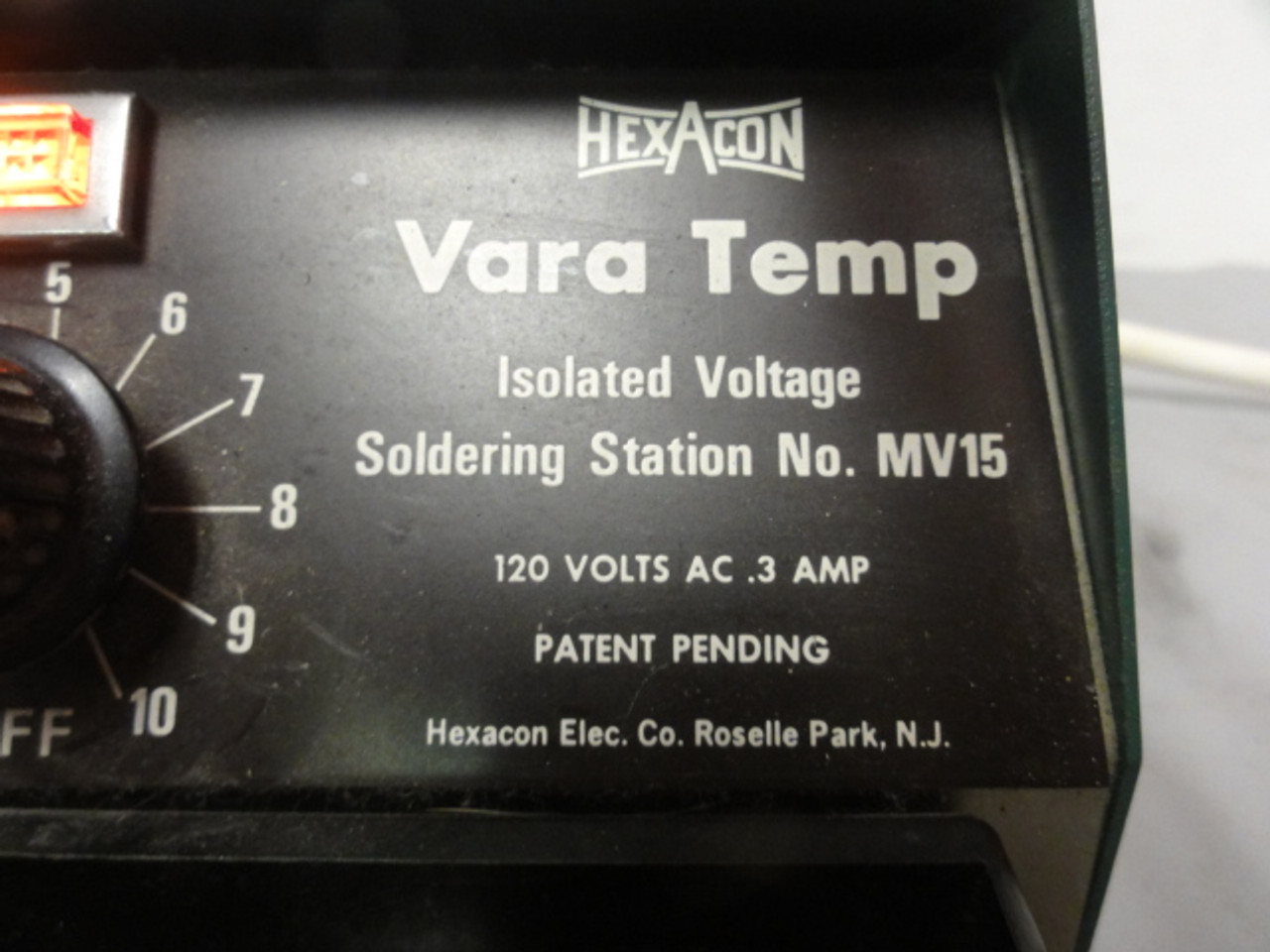 Hexacon Vera Temp MV15 Isolated Voltage Soldering Station, 120v, .3 Amps