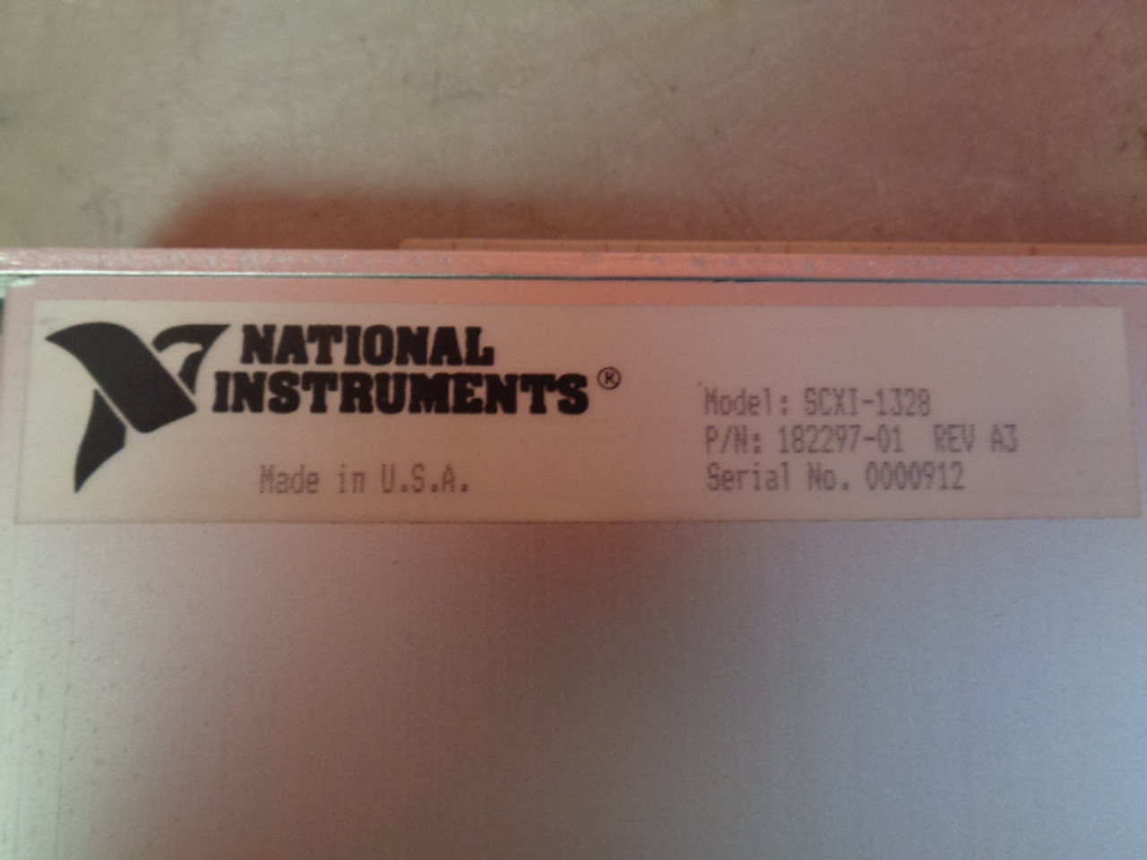 National Instruments Model SCXI-1328 Terminal Block, P/N 182297-01, REV A3