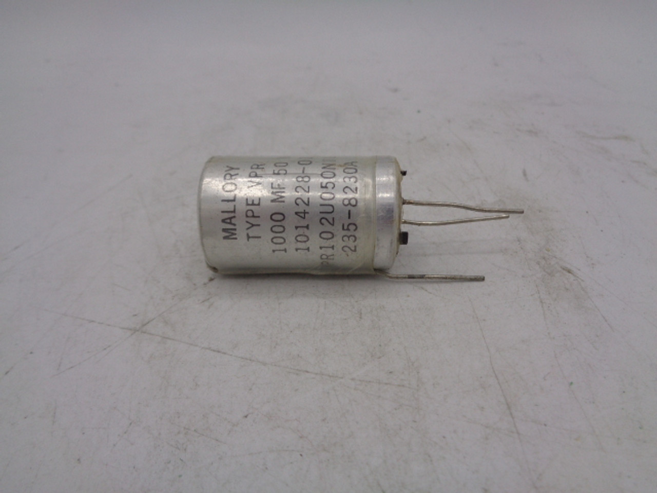 (20) Mallory VPR 102U050NIL6T 1000MF 50V, 235-8230A Capacitors