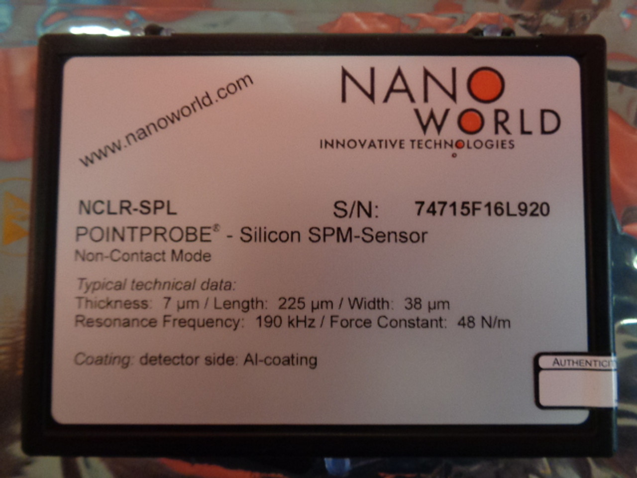 NanoWorld Type NCLR-SPL PointProbe - Silicon SPM-Sensor
