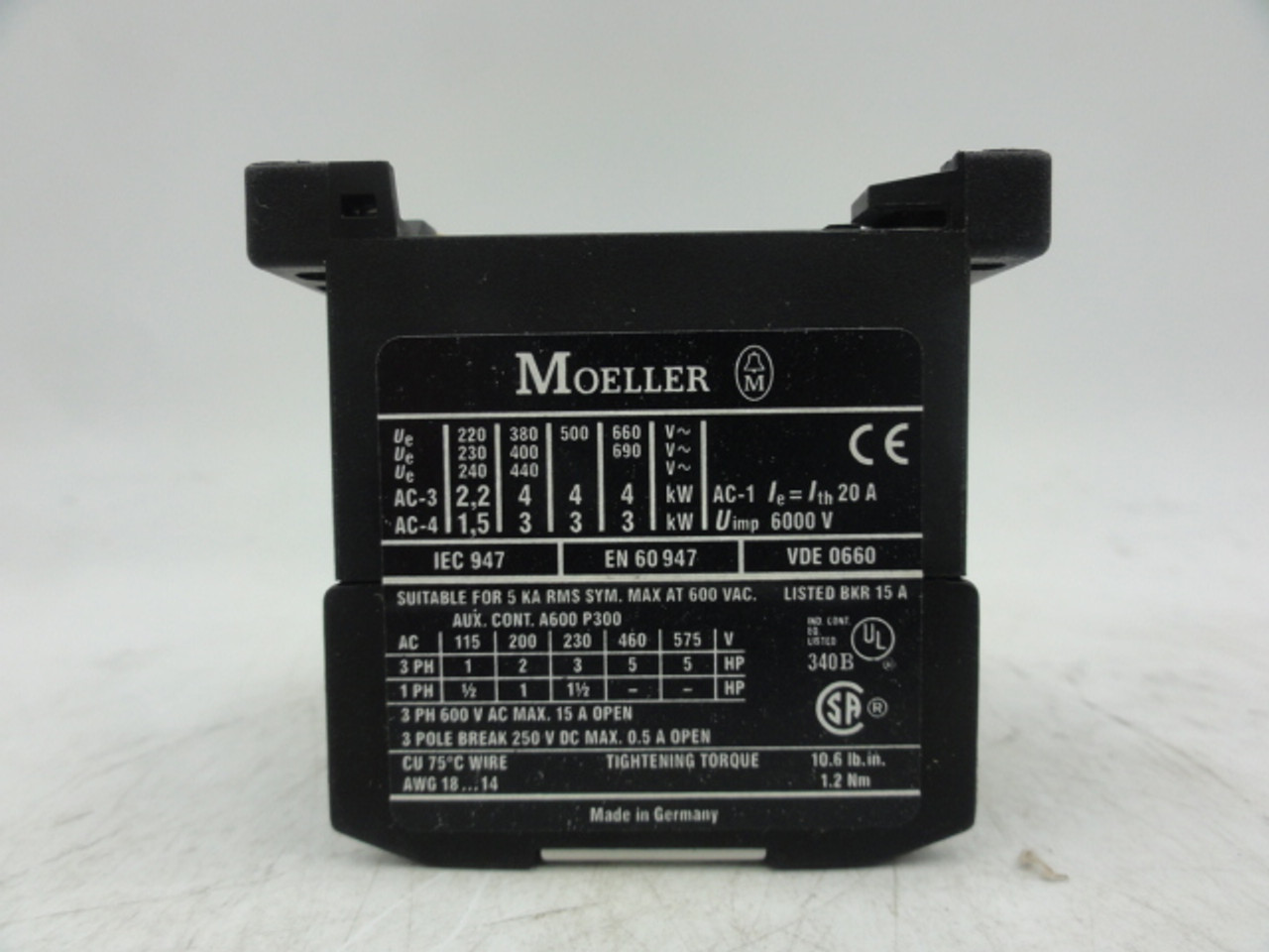 Moeller (Lot of 3) DIL EM-01-G Mini Contactor, 3 Pole, 24 VDC Coil