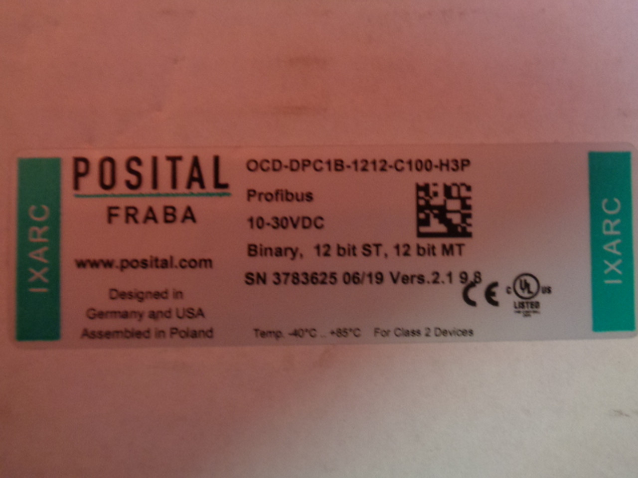 Posital Fraba OCD-DPC1B-1212-C100-H3P Profibus, 10-30VDC