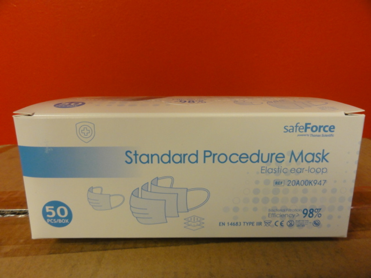 Case / 33 Boxes Thomas Scientific SafeForce 20A00K947 Masks, 98% Efficiency