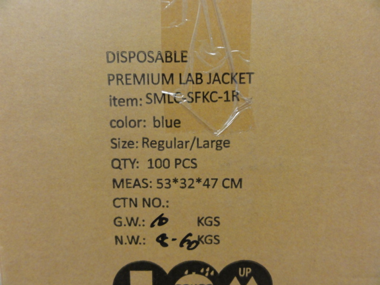 Case/ Paneffort Disposable Premium SMLC-SFKC-1R Lab Jacket (100 Pieces)