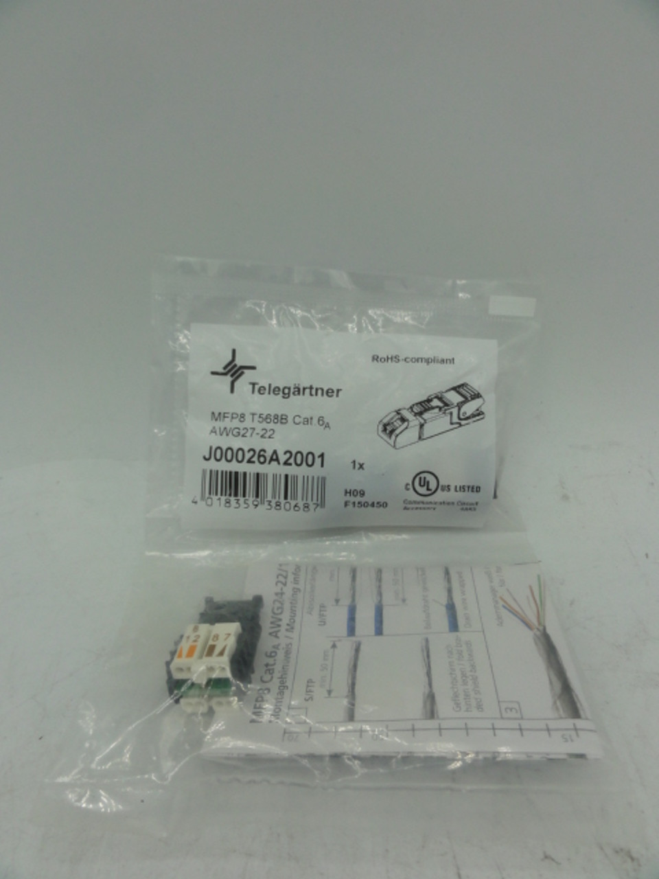 Telegartner J00026A2001 Ethernet Connector