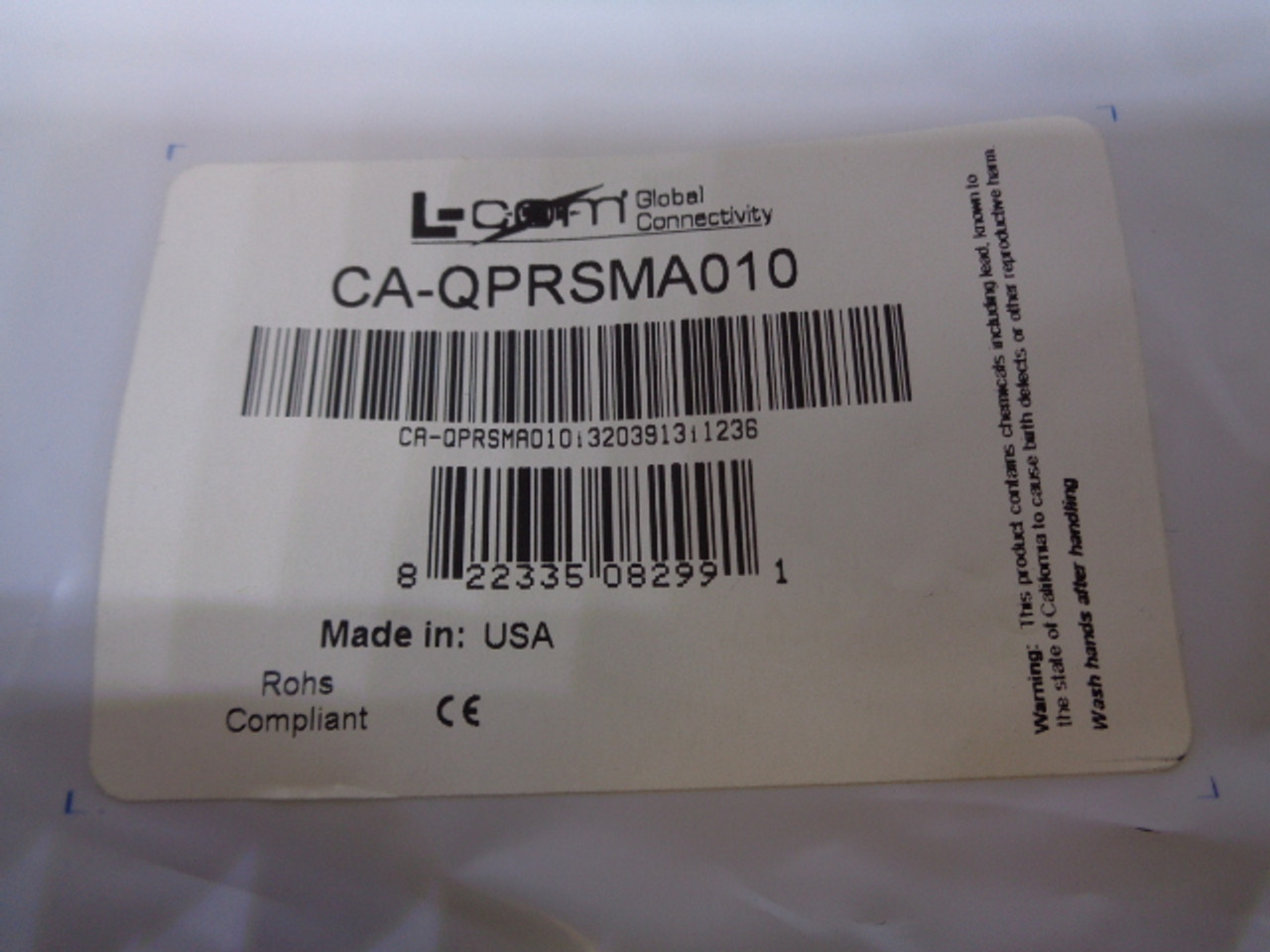 L-com Global Connectivity CA-QPRSMA010 Cable Kit, 10ft.