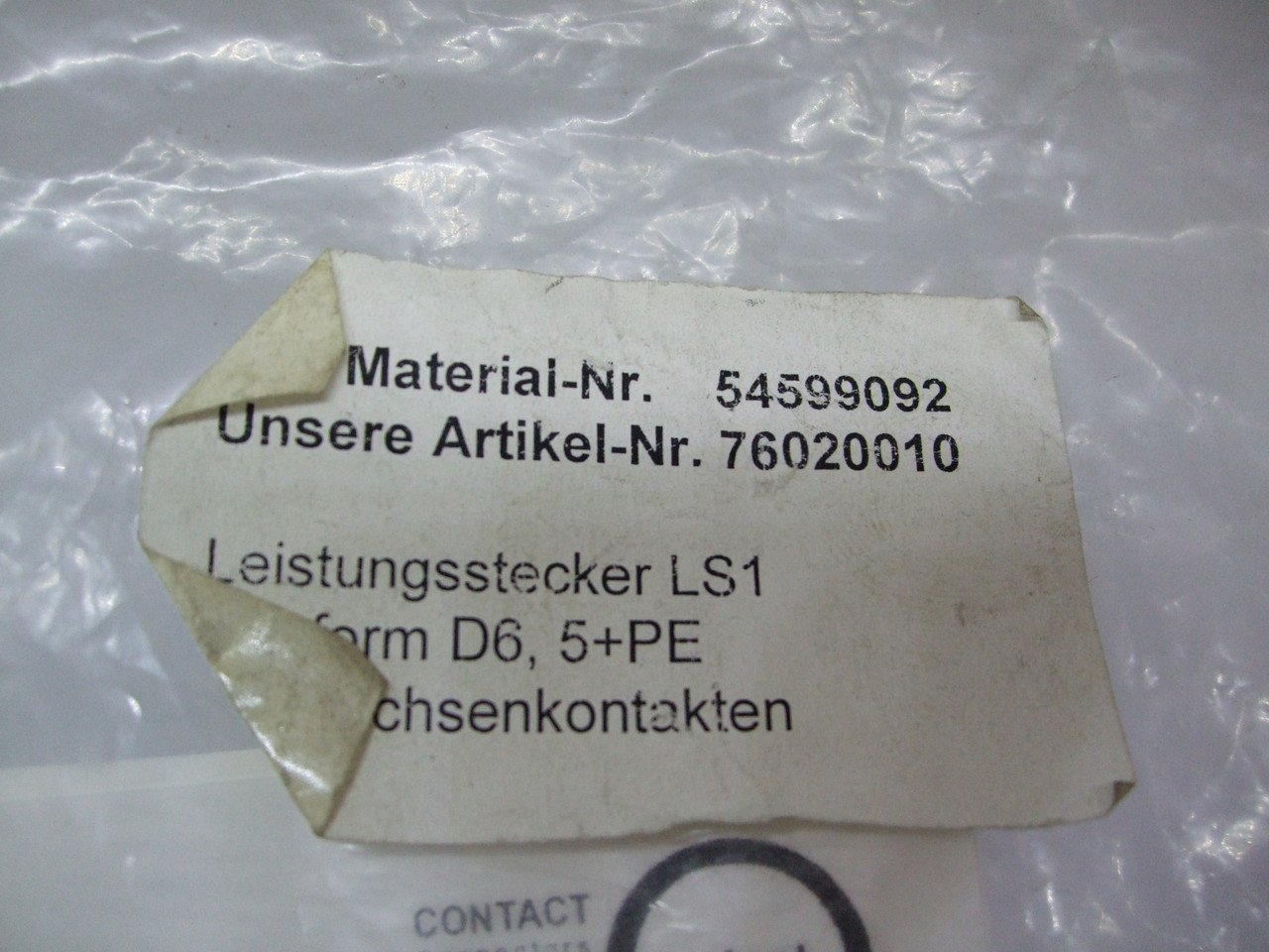 Contact Connectors Leistungsstecker 54599092 Connector