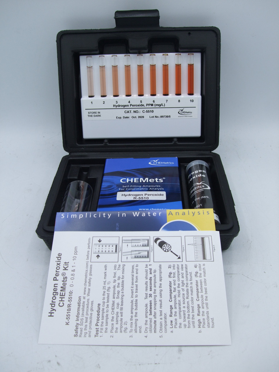 Chemetrics K-5510 Hydrogen Peroxide CHEMets Kit