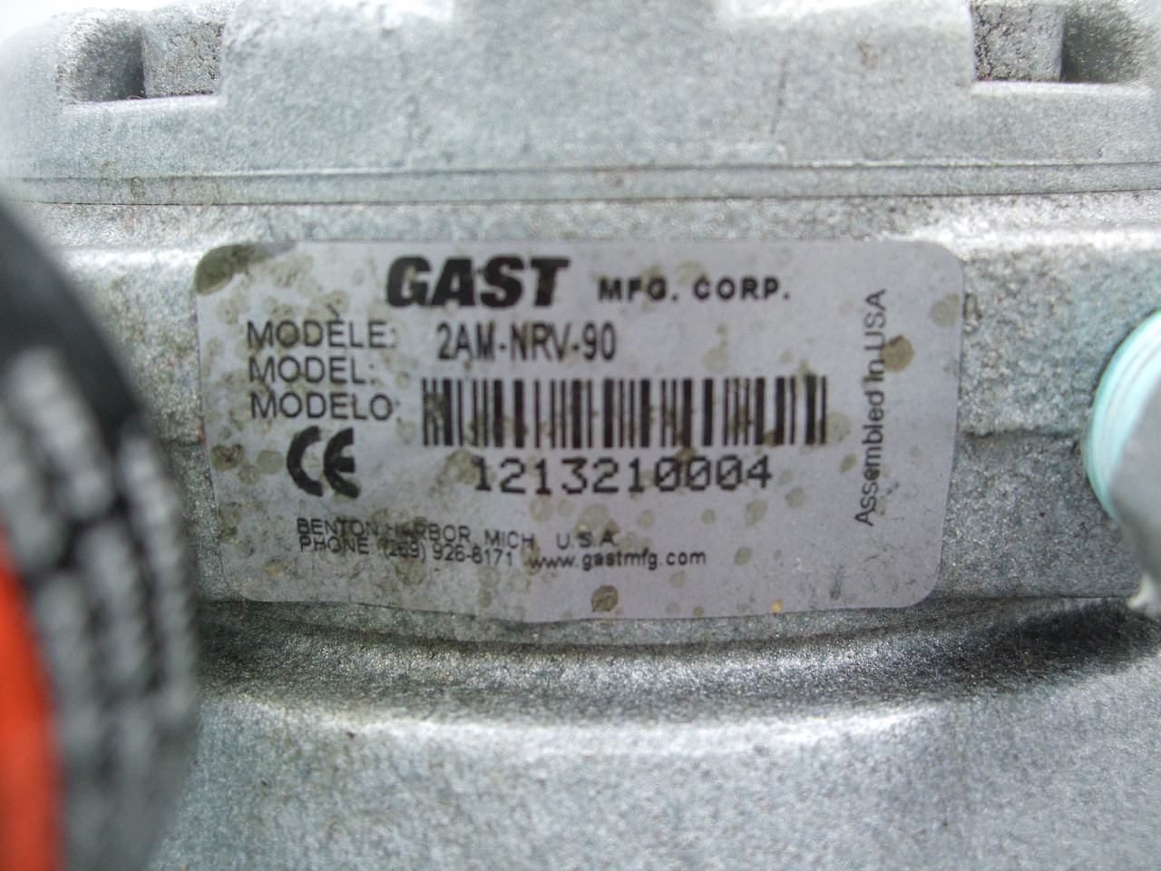 Gast MFG. 2AM-NRV-90 Air Motor w/ MICROPUMP GC-M35.JF5S.E-N3 Pump Head