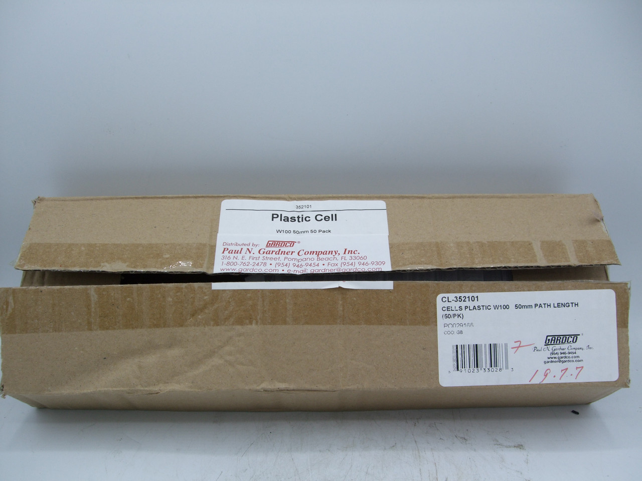(39 Pack) Gardo CL-352107 W100 50mm Path Length Plastic Cells