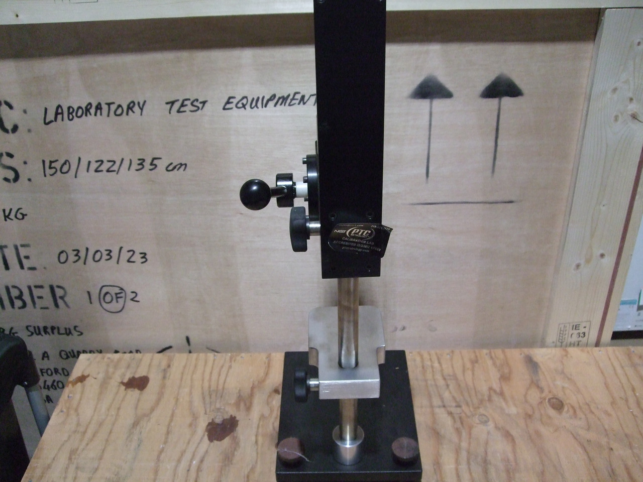 PTC Durometer Operating Stand 7000A ASTM Type 2 Indenter to Specimen S/N 3422