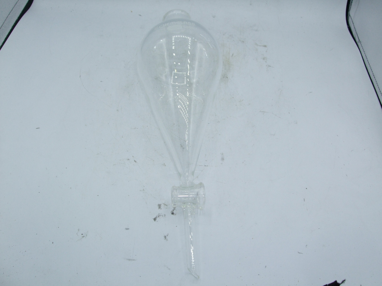 CHEMGLASS 500mL SEPARATORY FUNNEL CG 1742 05 SQUIBB 27 NECK 4mm STOPCOCK