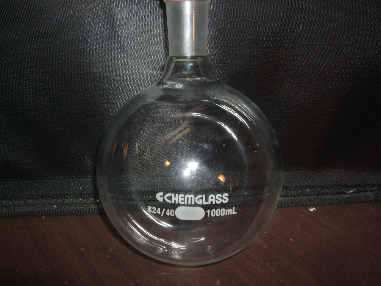 Chemglass Life Sciences 1000ml Single Neck Bottomed Flask, 24/40 Outer Joint CG-1506-23