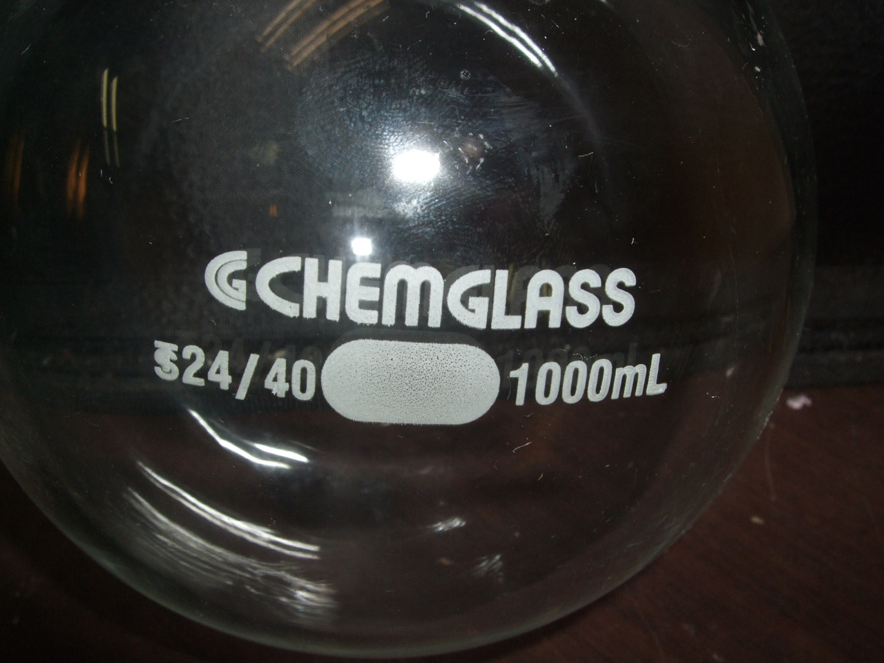 Chemglass Life Sciences 1000ml Single Neck Bottomed Flask, 24/40 Outer Joint CG-1506-23