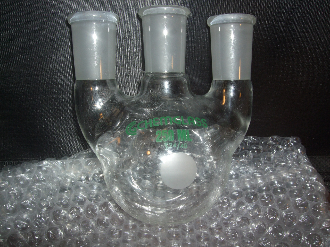Chemglass CG-1522-03 250 ml 3 Neck RBL 24/40 Outer Joint