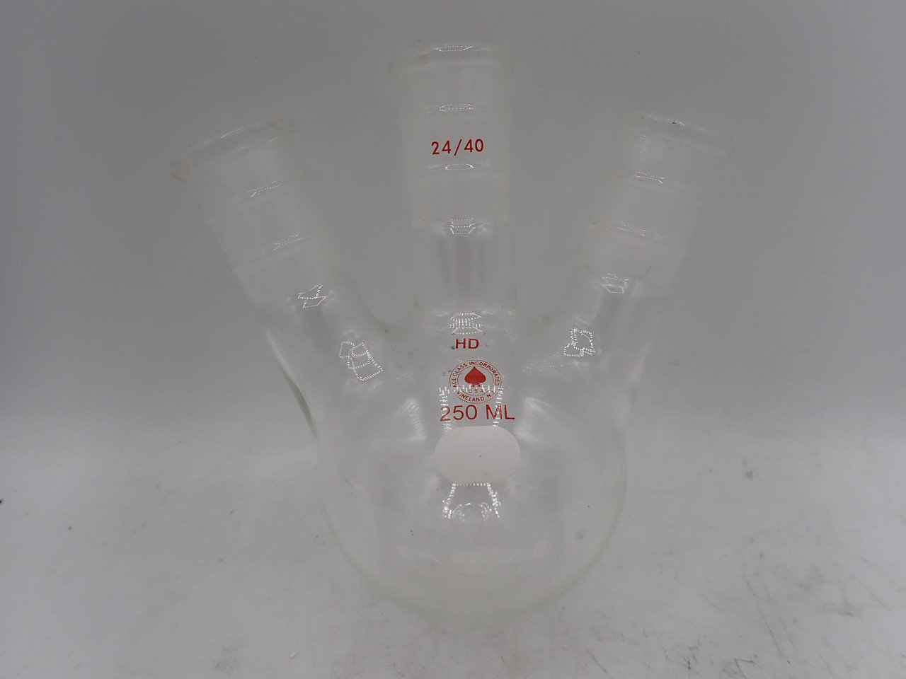 ACE Glass 9465-213 14/20 Angled 3-Neck 250mL Round Bottom Flask