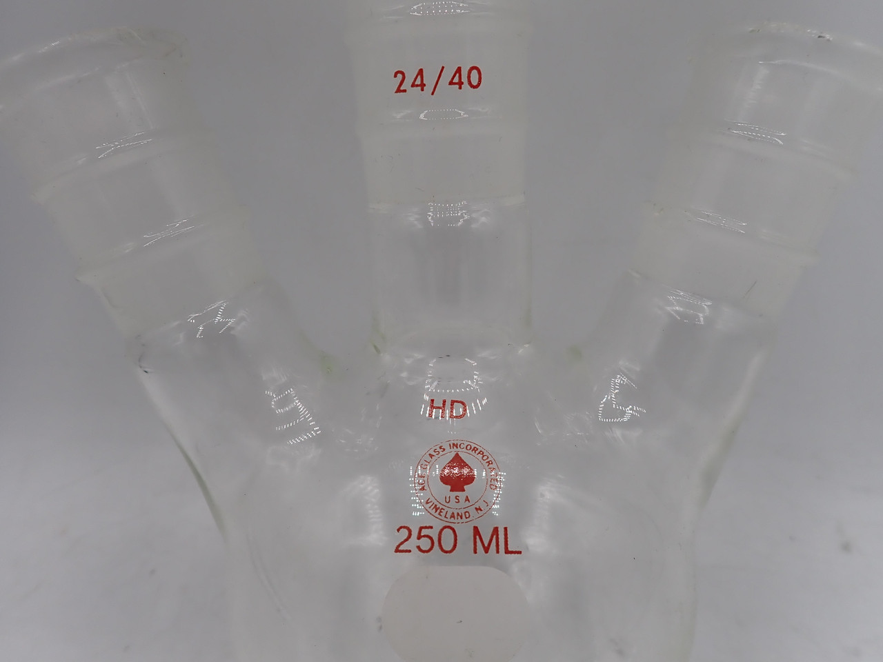 ACE Glass 9465-213 14/20 Angled 3-Neck 250mL Round Bottom Flask