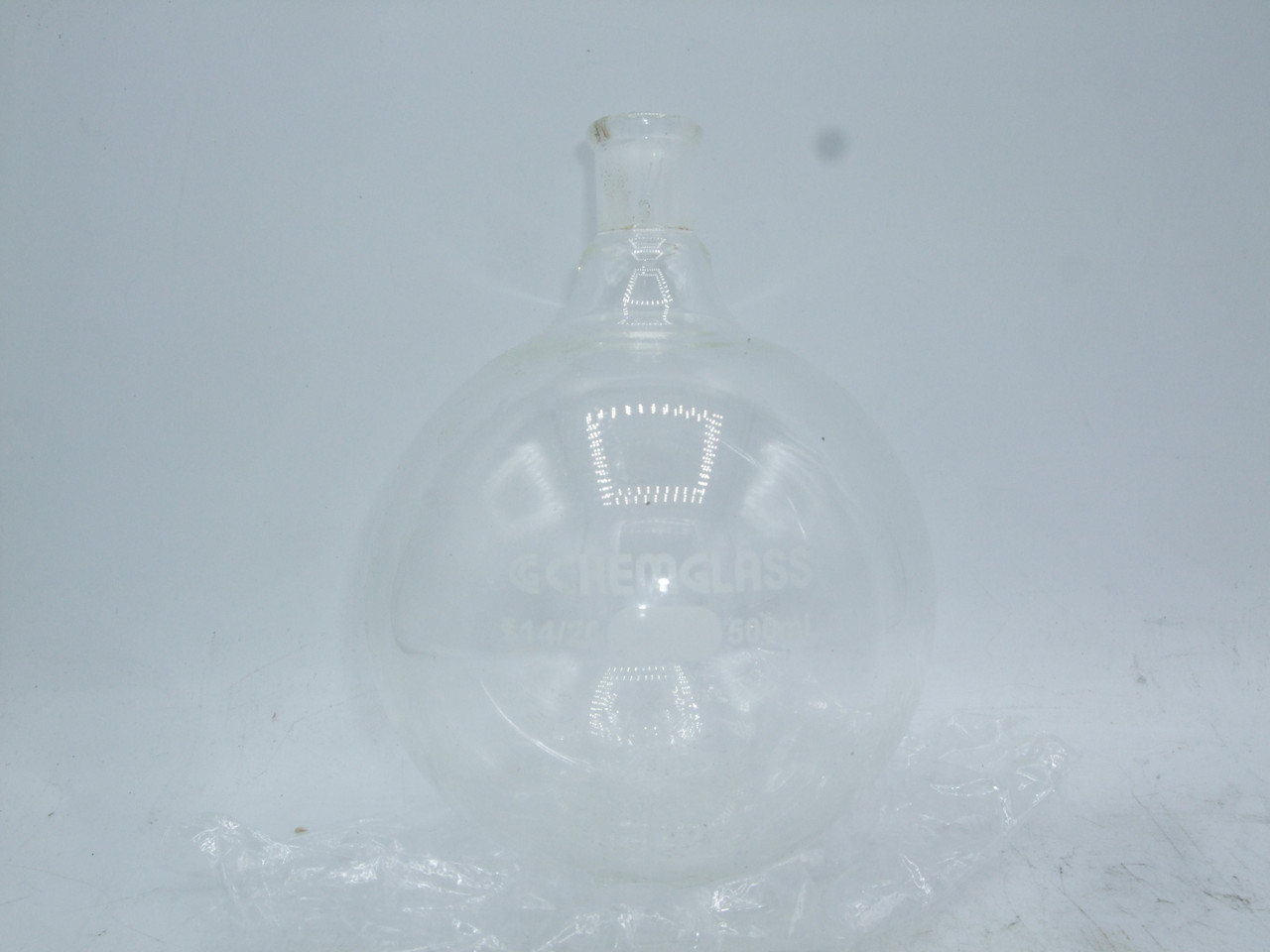 Chemglass CG-1506-94 500mL Single Neck RBF, 14/20 Outer Joint