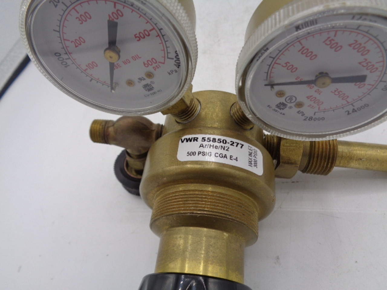 VWR 55850-277 Double Pressure Gauge Gas Regulator