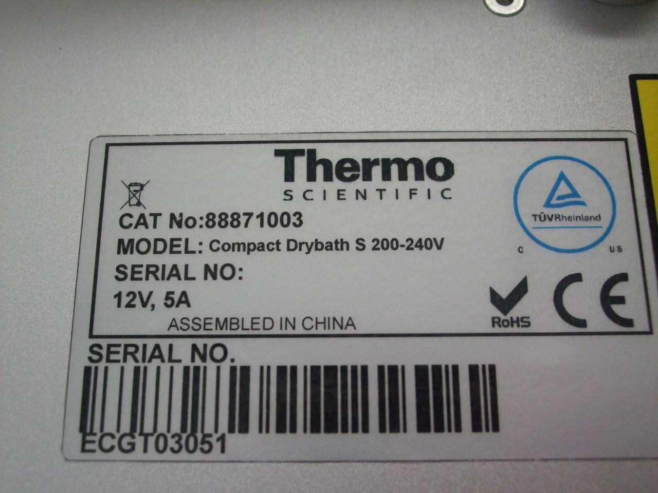 Thermo Scientific™ 88871003 Compact Digital Dry Bath - European Cord