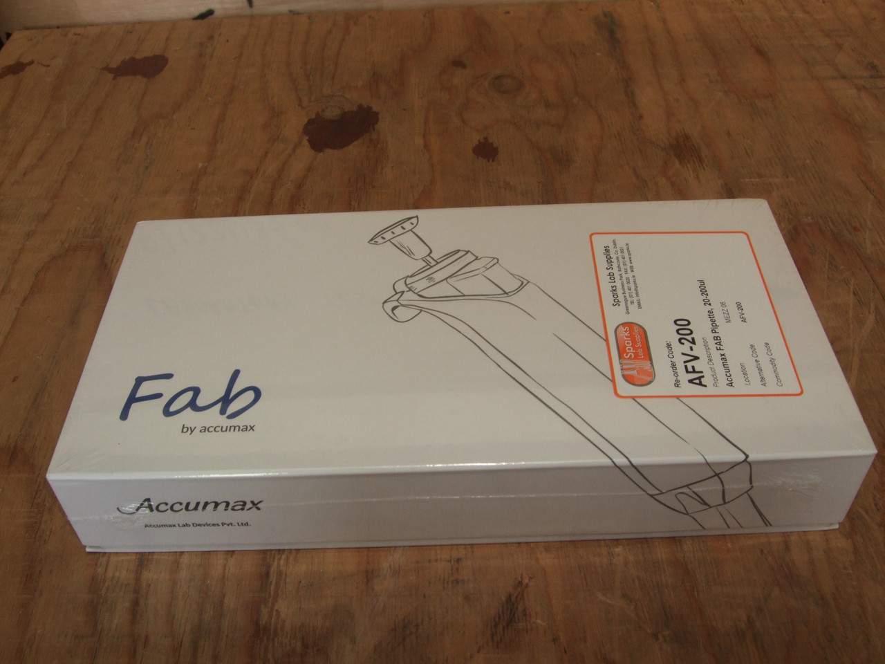 NEW Accumax AFV-200 FAB Pipette, 20-200ul