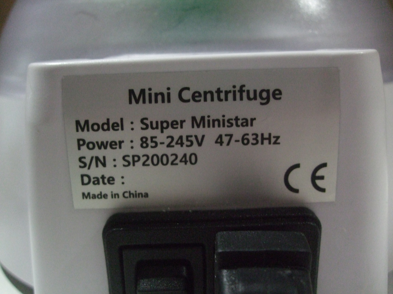 USED Super MiniStar Mini Centrifuge - European 250 V Power Cord