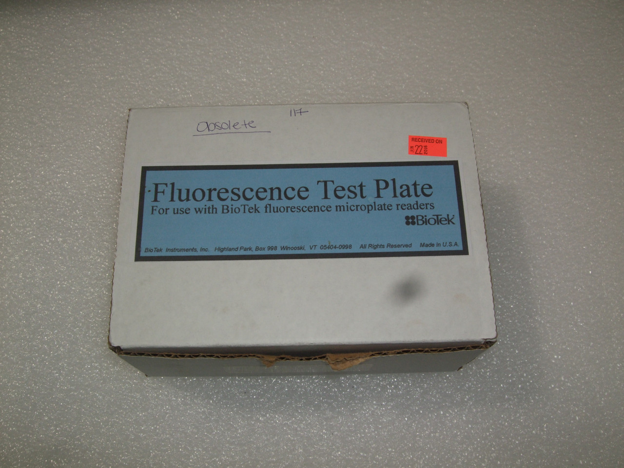 BioTek 249099 Fluorescence Test Plate