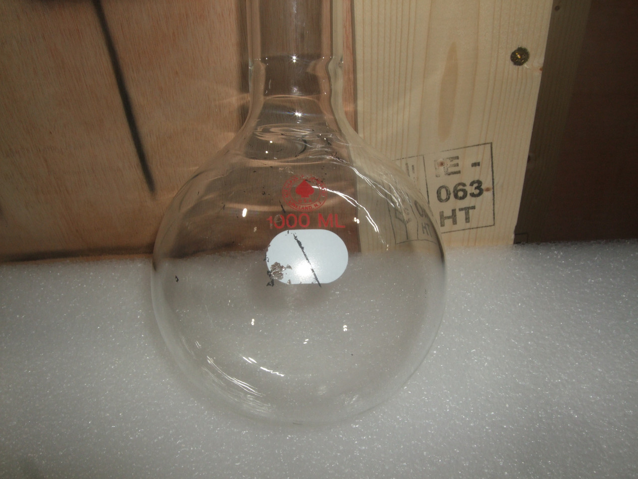Ace Glass Long Neck Round Bottom Flask, 24/40 1000 ML