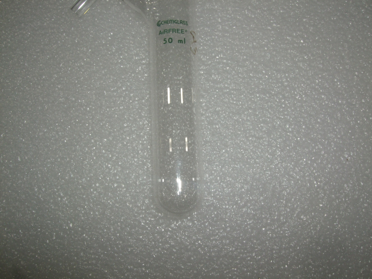 Chemglass AF-0537-A-11 50mL Tube, Reaction, Airfree, Schlenk, 14/20 Outer Joint, 0-4mm Valve