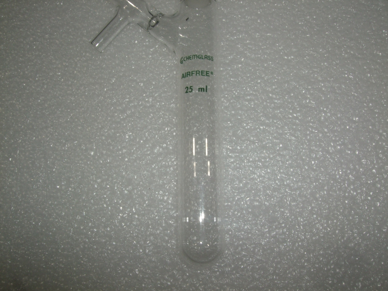 Chemglass AF-0537-A-10 25mL Tube, Reaction, Airfree, Schlenk, 14/20 Outer Joint, 0-4mm Valve