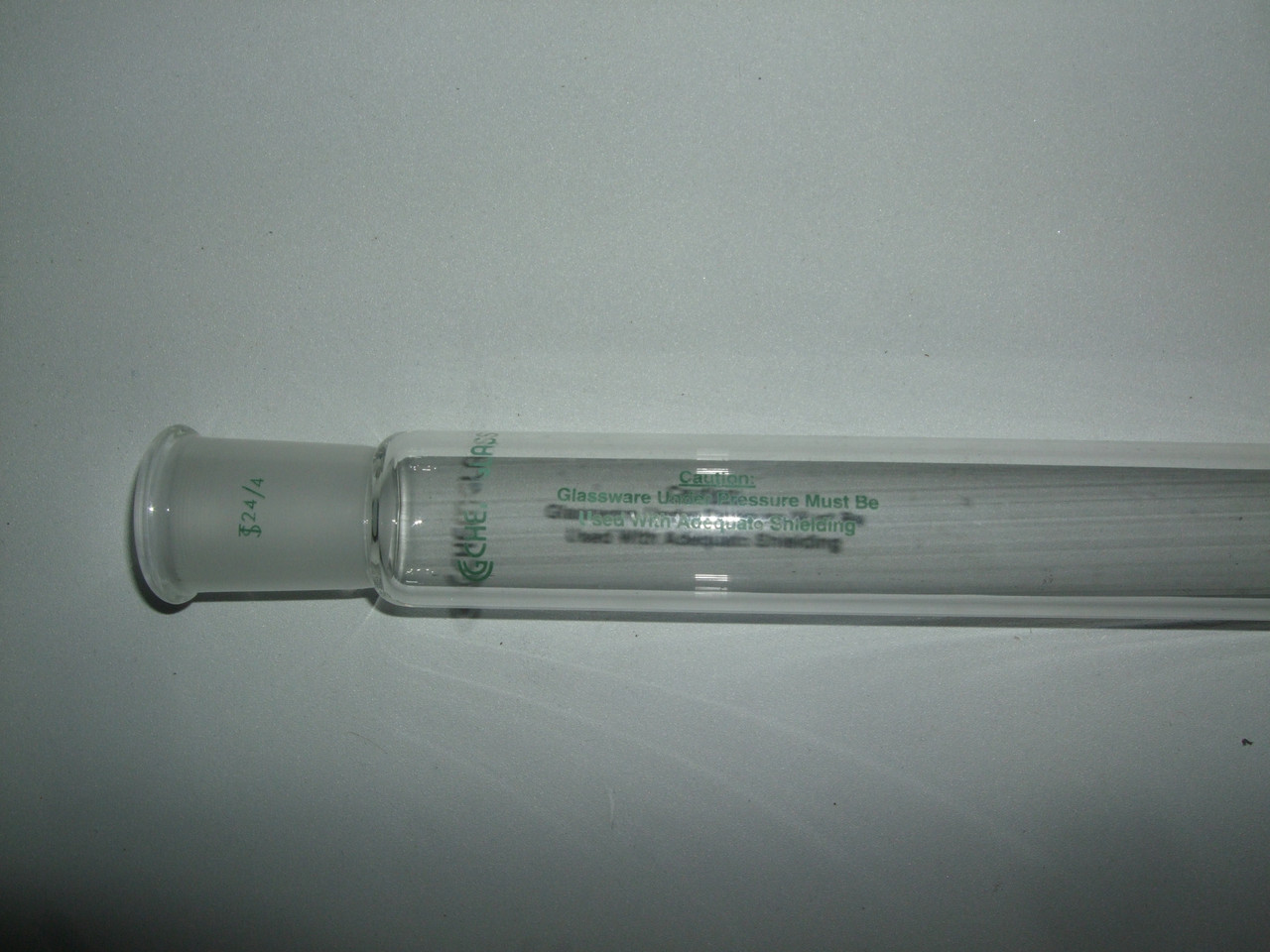 Chemglass CG-1189-10 Column, Chromatography, 24/40 Outer Joint, 1in ID X 10in E.L., 2mm Stpk