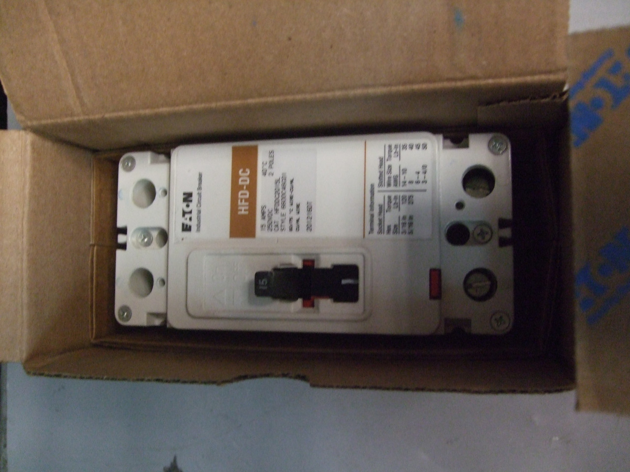 Eaton HFDDC2015L 2 Pole Industrial Circuit Breaker, 15 Amps - New In Box