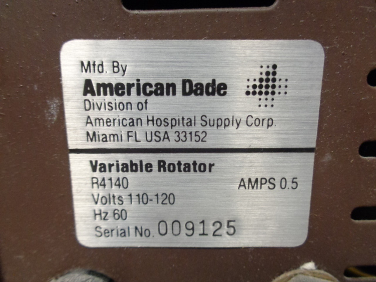 American Dade R4140 Variable Rotator