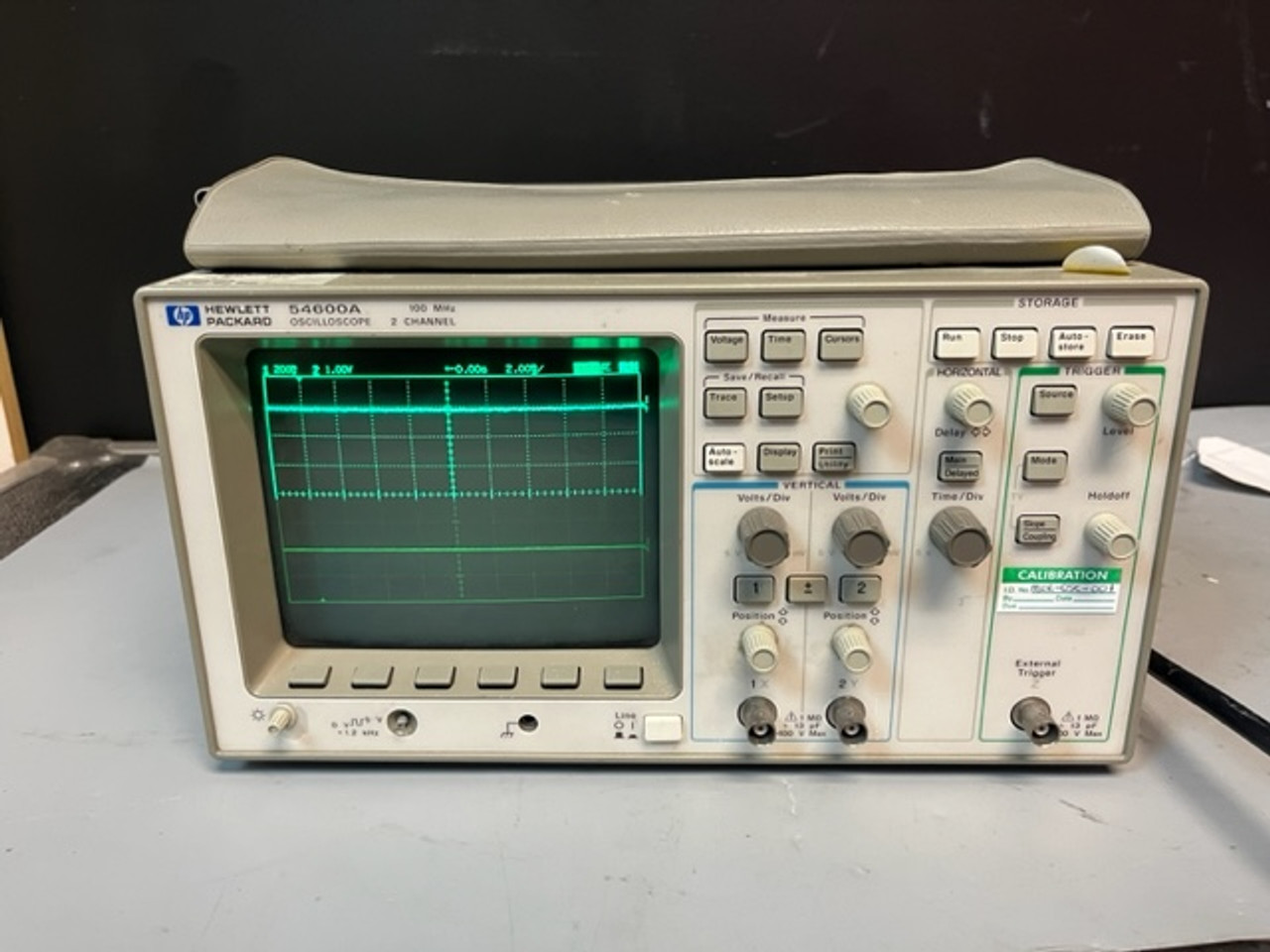 HP 54600A OSCILLOSCOPE WITH 54658A RS-232 MEASUREMENT/STORAGE MODULE