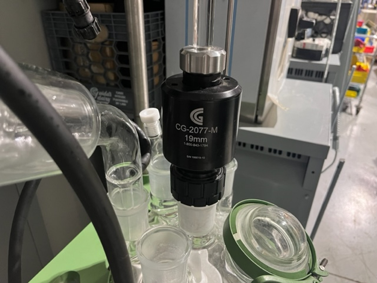 Chemglass 10 Liter Jacketed Glass Reactor w/ Chemglass Digital Overhead Stirrer