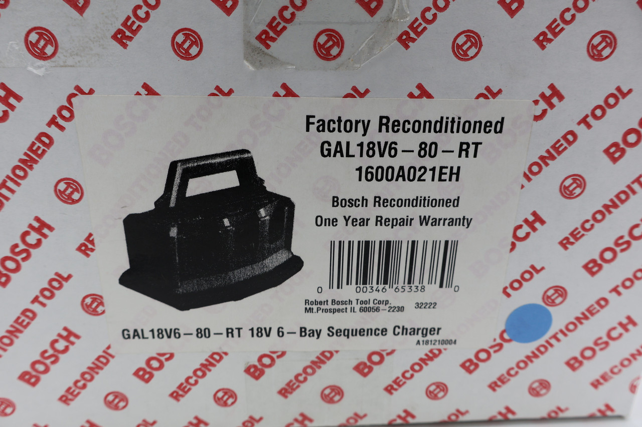 Bosch 1600A021EH Bay Sequence Charger (Refurbished)