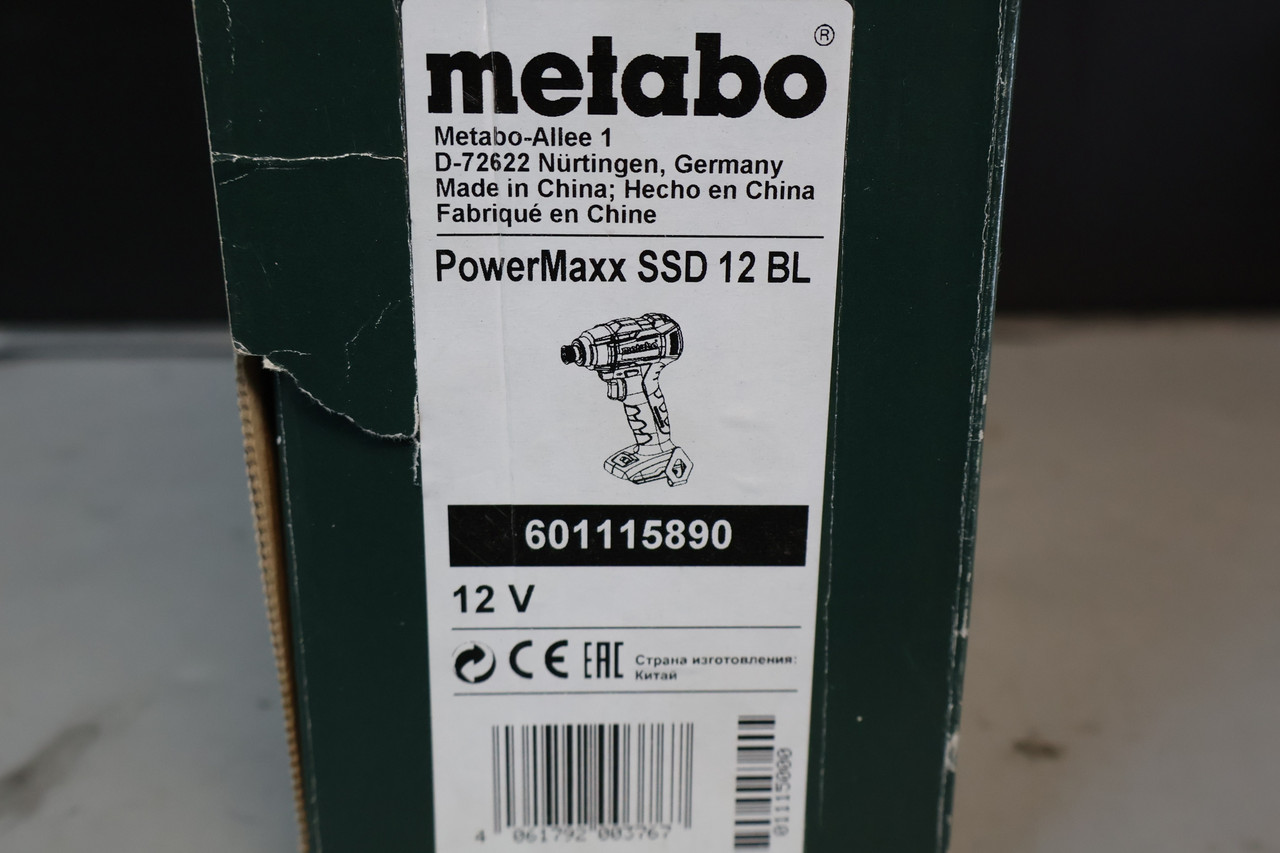 Metabo SSD 12 BL PowerMaxx 12V Brushless Impact Driver