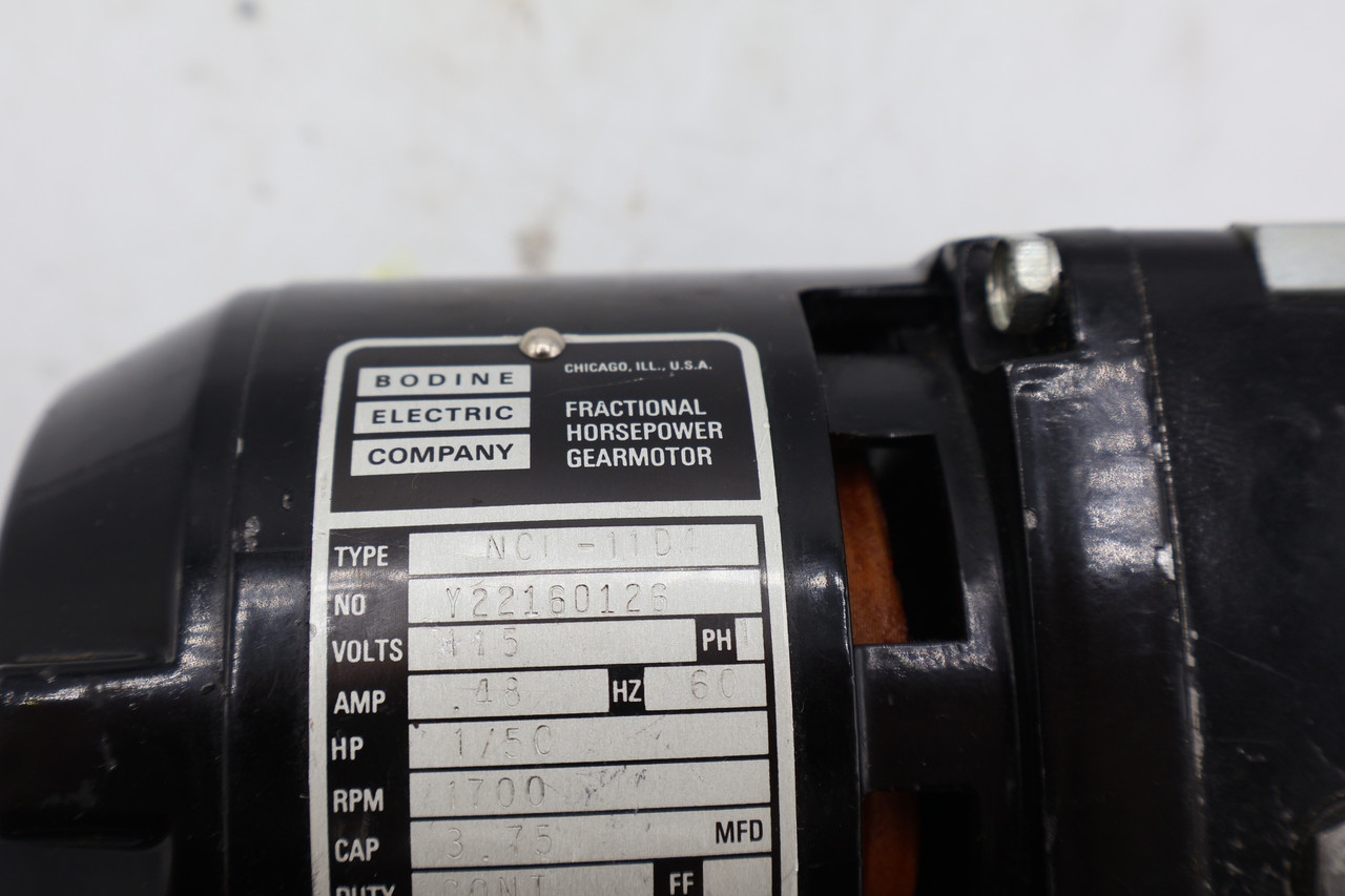 Bodine Electric NCI-11D4 Fractional Horsepower Gearmotor