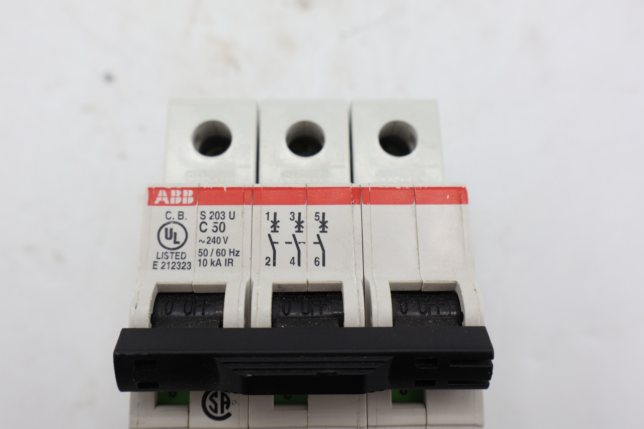 Lot of 3 ABB S203U-C Circuit Breakers