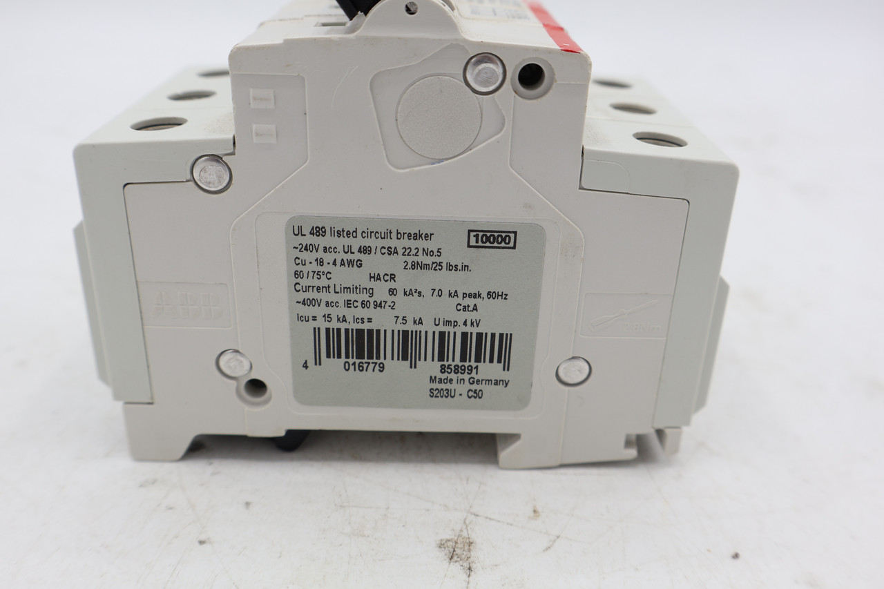 Lot of 3 ABB S203U-C Circuit Breakers