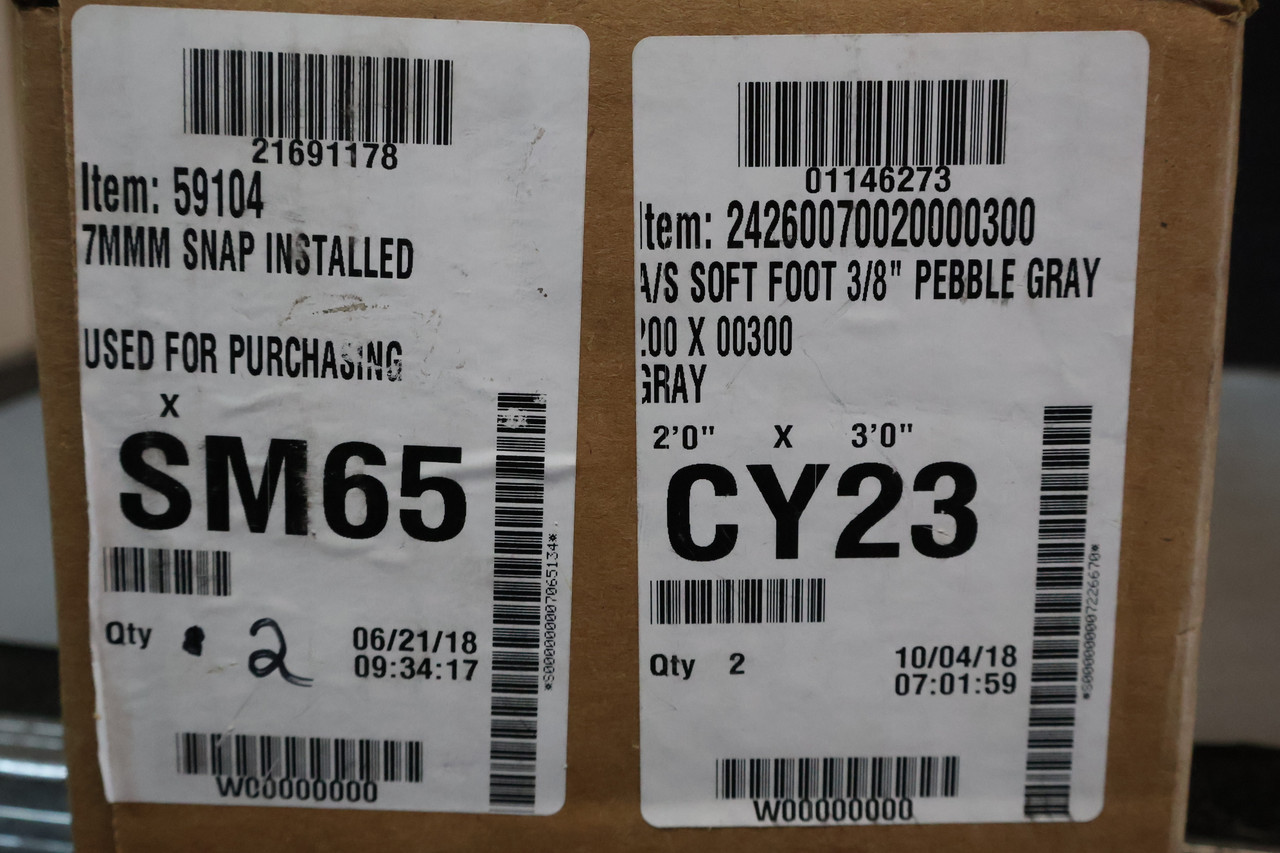 Apache Mills Soft Foot 3/8" Pebble Grey Mat 2 Feet x 3 Feet