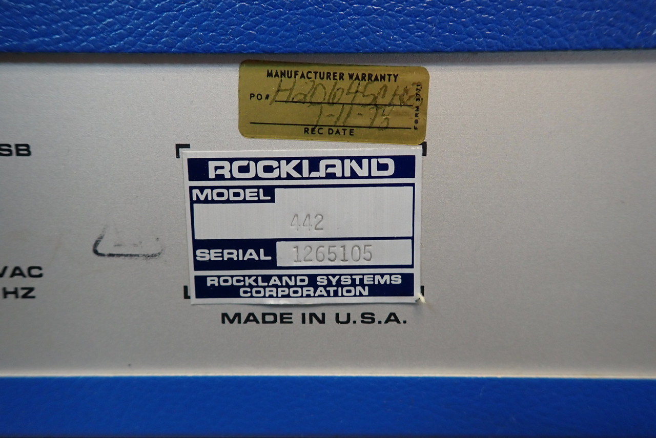 Rockland 442 Dual Hi/Lo Filter 115/230 VAC