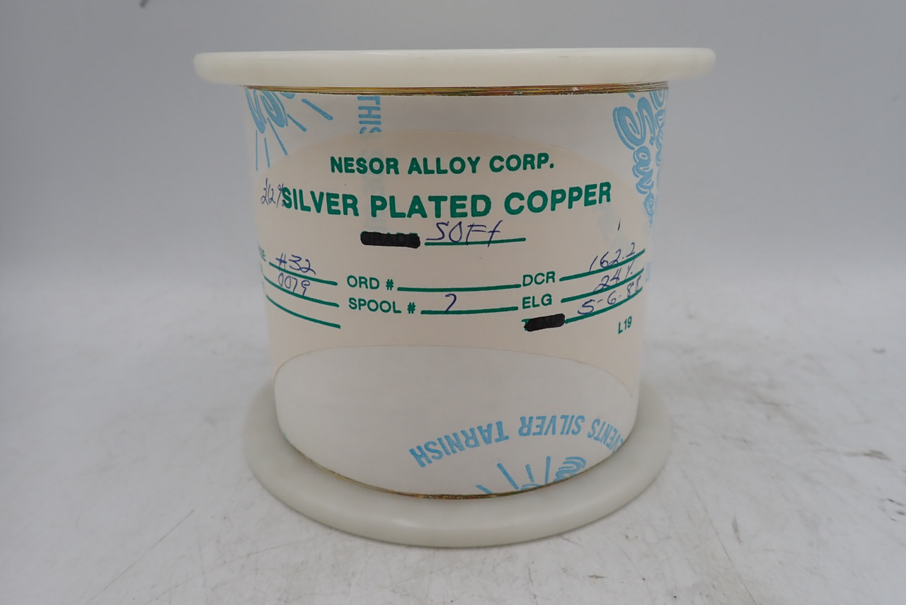 Nesor Alloy Corp. 32 Gauge .0079" Silver Plated Copper Wire 5lbs