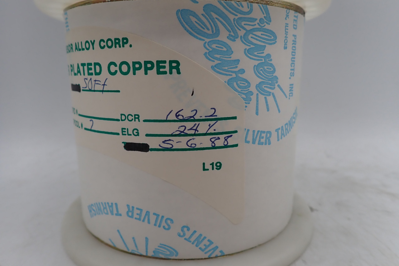 Nesor Alloy Corp. 32 Gauge .0079" Silver Plated Copper Wire 5lbs