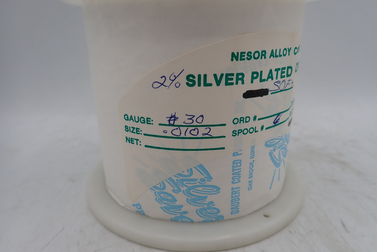 Nesor Alloy Corp. 30 Gauge .0102" Silver Plated Copper Wire 5lbs