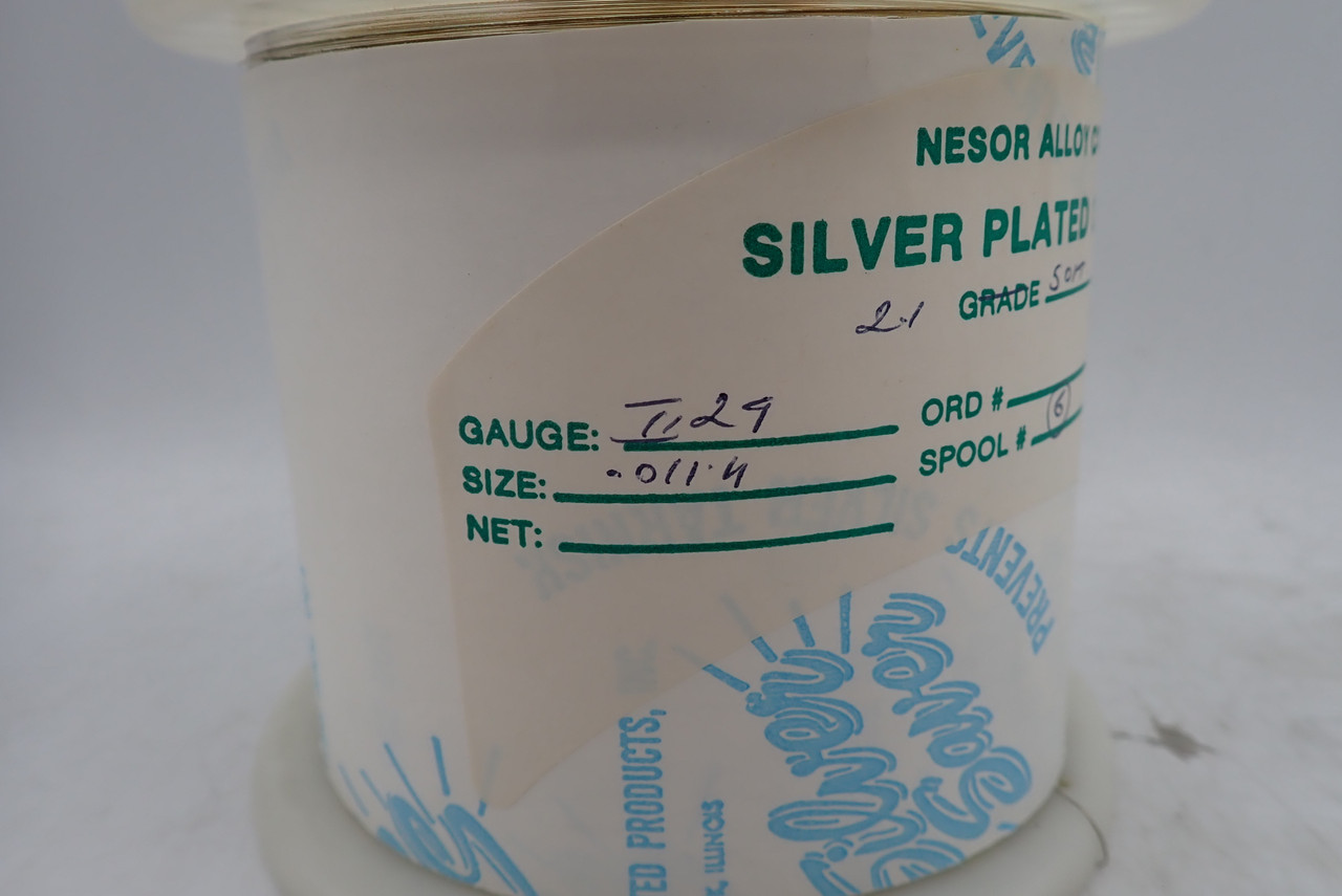 Nesor Alloy Corp. 29 Gauge .0114" Silver Plated Copper Wire 5lbs