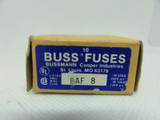 (10) Bussmann BAF-8 Midget Fuses, 8 Amp, 250V *NEW BOX OF 10*
